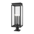 Z-lite Nova 4LT 10.5" Outdoor Pier Mount/round, Black/clear 5018PHBR-533PM-BK. Fixed Price $392.70.