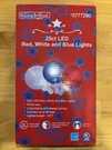 Holiday Brilliant 25CT. Red, White, Blue Led String Lights Outdoor Patriotic New. Fixed Price $12.99.