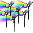 Vibrant Color Changing Solar Spotlights - 21 Led Waterproof Outdoor. Fixed Price $129.99.