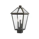 Z-lite Talbot 3-LT Bronze 18.5" Steel Hardwired Outdoor Post Light Square Fitter. Fixed Price $59.95.