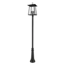 Z-lite Rainer 6 Light Outdoor Post Mounted Fixture, Black. Fixed Price $2011.10.