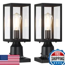 Myhxq Outdoor Post Lights Pier Mount Base 2-PACK Modern Lamp Fixture. Fixed Price $114.68.