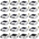 Driveway Lights, Solar 24-PACK, Dock With Switch In White. Fixed Price $121.49.