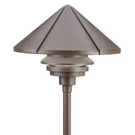 Kichler 15211 Bronze Six Groove 10" 1-TIER Metal Halide Path Or Bollard Light. Fixed Price $269.99.