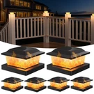 Solar Post Cap Lights, 6 Pack Outdoor Flickering Flame Fit For 3.5X3.5 .... Fixed Price $43.35.