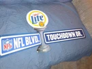 Vtg 1999 Miller Lite Street Pole Nfl Blvd.touchdown Dr.tin Sign Nos. Fixed Price $60.00.