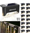 Jackyled 16 Pack, Step Lights Waterproof Solar Power Outdoor Fence. Fixed Price $10.00.