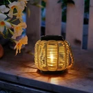Livinlarge Solar Rattan Lantern With Twine Handle - Outdoor Multicolor. Fixed Price $31.18.