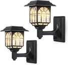 Leidrail Solar Fence Lights, 2 Pack Outdoor Waterproof Lantern Warm. Fixed Price $32.95.