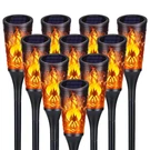 Toodour Solar Lights Outdoor, 10 Pack Torch With Flickering Flame,. Fixed Price $81.76.