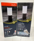 2PK Hampton Bay Hartford Lowvoltage Black Led Smart Outdoor Bollard Light. Fixed Price $49.99.