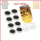 Sunkite Solar Mason Jar Lights Updated , 8 Pack 20 Led Waterproof Fairy Firefly. Fixed Price $28.22.