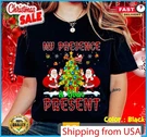My Presence Your Present Cute Christmas Lights Tree Santa Family Group Shirt. Fixed Price $16.95.
