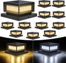 12 Pack Solar Powered Cap Lights Outdoor For 4X4/6X6 Wood/vinyl Posts, Wate. Fixed Price $159.49.