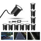 Rnehon 10 Pack Recessed Led Deck Light KIT,12V Low Voltage In Ground Outdoor .... Fixed Price $80.49.
