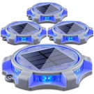 Siedinlar Solar Deck Lights Outdoor 2 Modes Led Driveway 4 Pack, Blue & Red. Fixed Price $41.38.