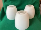 3 Frosted Glass Chandelier Shades, Maxim Axis 5. Fixed Price $25.00.