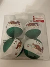 Home On The Shelf Set 4 Shatterproof Ornaments Dog Tangled In Lights. Fixed Price $10.50.