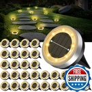 Senlukit Mini Solar Ground Lights Outdoor 32 Pack Waterproof Upgraded Anti-rust. Fixed Price $102.40.
