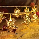 16 Led Golden Metal Star Copper String Fairy Light For Home, Office, Christmas. Fixed Price $16.98.