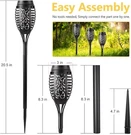 Toodour Solar Torch Flame Lights 6 Pack Christmas Outdoor - Black. Fixed Price $31.71.