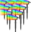 Color Changing Solar Spot Lights 10 Pack, 28 Led, 7 Modes, Waterproof Outdoor. Fixed Price $104.99.