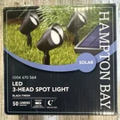 New-hampton Bay Solar 50 Lumens Black Integrated Led Spotlight With Remote Panel. Fixed Price $39.99.
