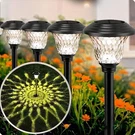 Beau Jardin 8PK Solar Pathway Lights S/s, Glass, Bright White Color Changing. Fixed Price $55.00.
