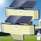 Solar Lights Outdoor, 2PACK 448 Led Wall-mounted Flood Light, 3500LM IP65 Wat.... Fixed Price $59.51.