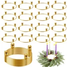 Thyle 20 Pcs Metal Christmas Advent Wreath Rings Bulk Gold Cand.... Fixed Price $77.00.