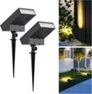 Dimmable Solar Landscape Lights, 500LM Waterproof Pathway Spotlights - 2 Pack. Fixed Price $83.99.