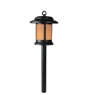 Gerson 19" Black White Led Round Lantern Style Solar Lighted Pathway Marker. Fixed Price $34.01.