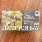 Hampton Bay 50 Watts Color Changing Flood Light 4-PACK 1003453367. Fixed Price $65.99.