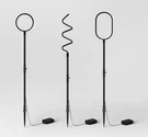 Threshold Geometric Shapes Battery Led Outdoor Light Stakes 3PC As Shown. Fixed Price $29.41.