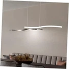 Modern Led Pendant Light, Simplicity Island 39.4IN Nickel-wave. Fixed Price $89.99.