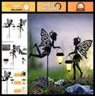 2 Pack Solar Fairy Garden Stake Lights - Metal Angel Silhouette Lanterns For Out. Fixed Price $75.99.