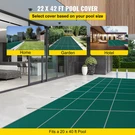 Safety Cover Fits 20X40FT Rectangle Inground Pools, Green. Fixed Price $490.74.