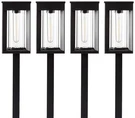 Gtx 4-PACK Solar Led Pathway Lights, Stainless Steel Construction With Glass. Fixed Price $55.99.