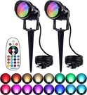 Sunvie Christmas Spot Lights Outdoor 12W Rgb Led Color Changing Landscape. Fixed Price $52.99.