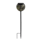 Mainstays Solar Black Metal Flickering Led Globe Outdoor Pathway Light. Fixed Price $14.99.