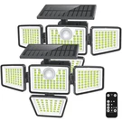 Daphino 3000LM Solar Lights Outdoor With Motion SENSOR,4 Head 270 Wide Ang. Fixed Price $42.83.