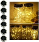 6 Pack Mason Jar Lights, 10 Led Solar Warm White Fairy String Lids Inser. Fixed Price $23.26.