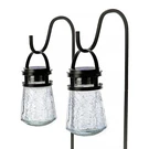 Home Zone 2-PACK Solar Crackle Glass Lanterns Garden Hanging Light 3000K. Fixed Price $34.99.