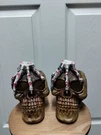 Huyieno 2PK Solar Halloween Decorative Lights Skeleton Skull Human Head. Fixed Price $50.00.