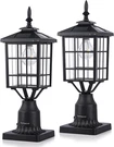 Outdoor Solar Post Lights With Pier Mount Base, ST4224Q Pack Black Cast Alumin. Fixed Price $197.49.