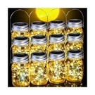 Cooo 12 Pack Crystal Glass Lanterns Sets Solar Powered 30LED Mason Jar Lights.... Fixed Price $61.79.