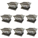 Iglow 8 Pack Vintage Bronze 6 X Solar Post Light Frosted Lens. Fixed Price $404.41.