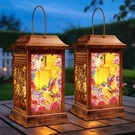 2 Pack Hummingbird Solar Outdoor Hanging Lanterns, Metal Glass Garde.... Fixed Price $90.71.