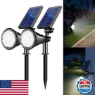 Apomao 36 Led 1000LM Solar Spot Lights Outdoor 2-PACK Waterproof, Cool White. Fixed Price $46.50.