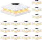 New Aponuo Solar Post Cap Lights 16 Pack TZ10 Cool White Waterproof Outdoors. Fixed Price $64.99.